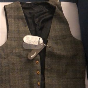 Men’s Brown Tweed vest